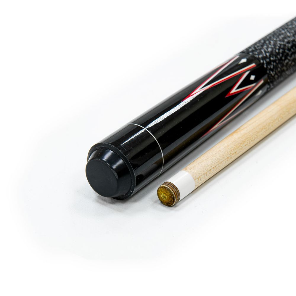 Кий для пула 2-pc "Classic Champion A-2" (черно-красный) с оплеткой ирландский лен