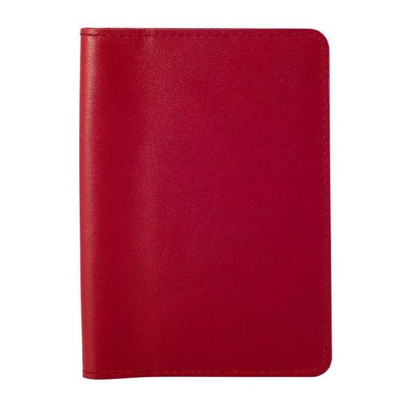 Фото обложка на паспорт классическая красного цвета, в свернутом виде.