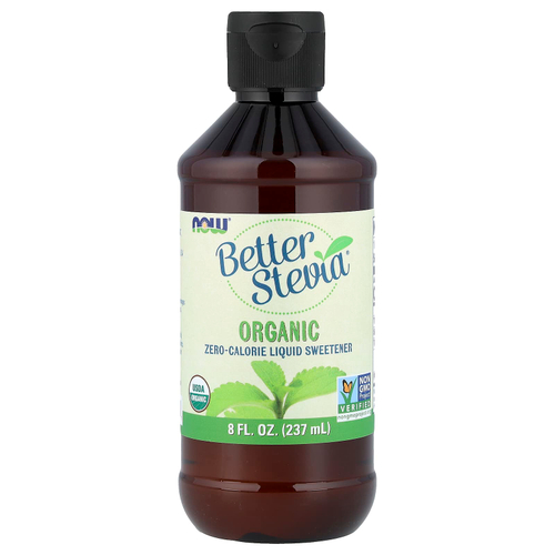 NOW Foods, Better Stevia, органический жидкий бескалорийный подсластитель, 237 мл (8 жидких унций)