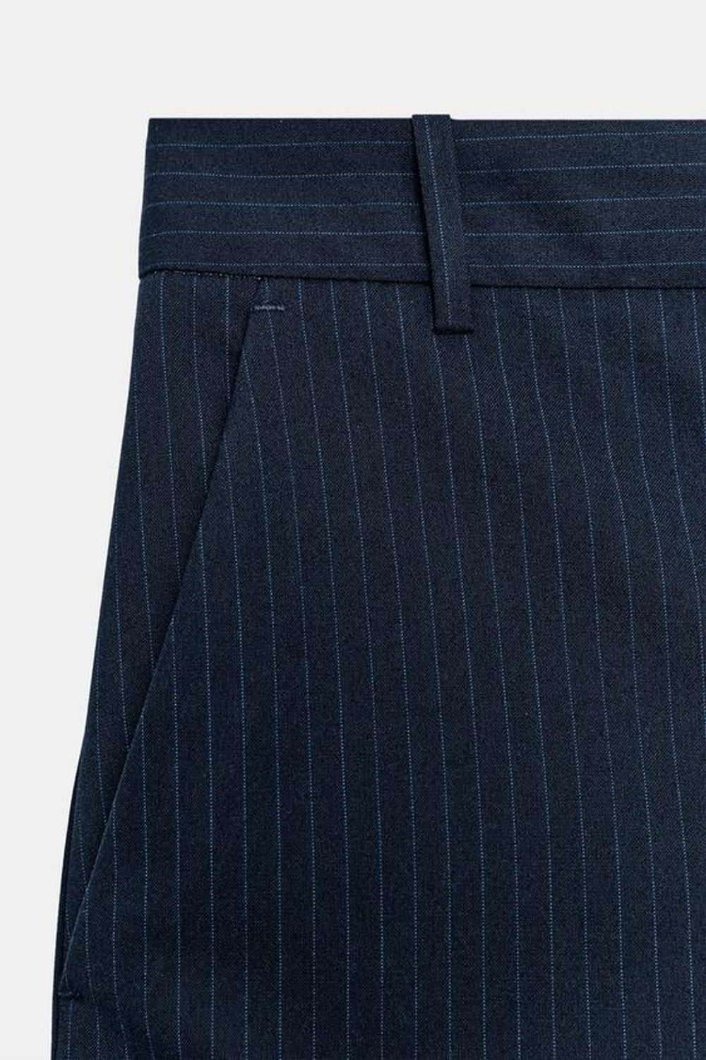 ZARA БРЮКИ В ПОЛОСКУ — ZW COLLECTION, МОРСКОЙ СИНИЙ