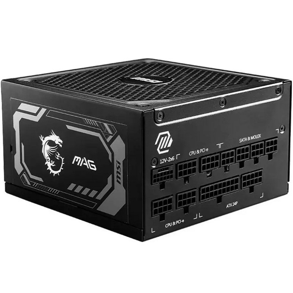 Блок питания MSI 1250W MAG A1250GL, модульный, 135 mm, 16 Pin PCIe 5.0, 80 PLUS Gold (306-7ZP9A11-CE0)