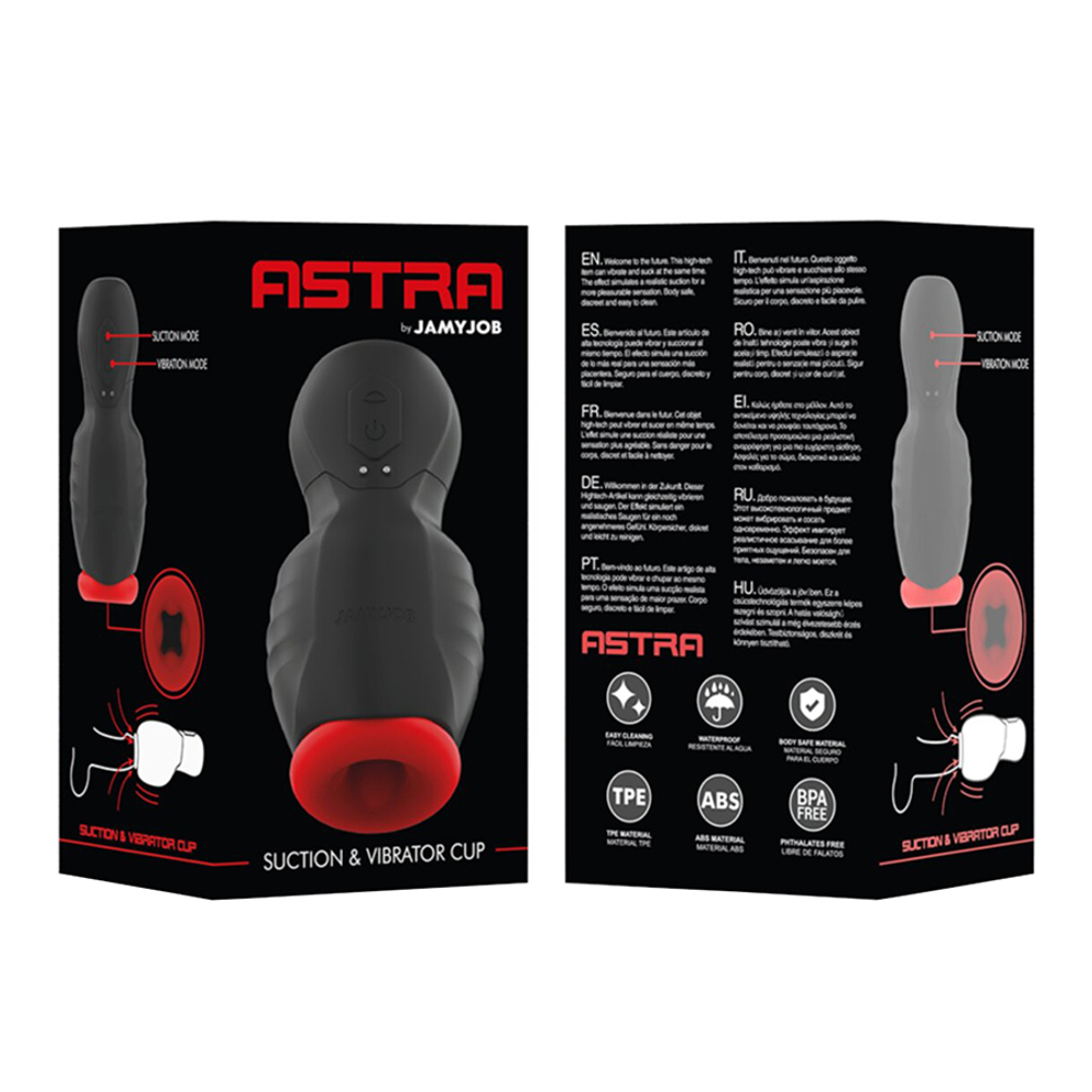 Автоматический мини вибромастурбатор 13см с режимами всасывания JamyJob Astra Suction & Vibration