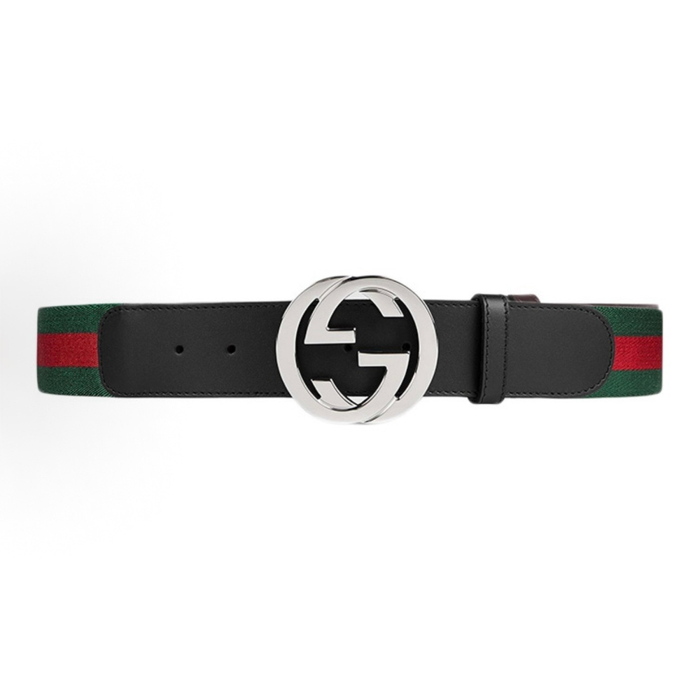 Ремень Gucci Interlocking G Black Red Belt