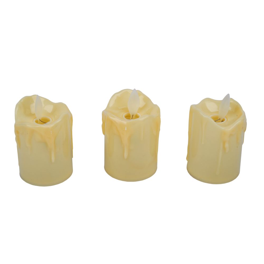 ULD-F062 WW CANDLE SET3 Фигура светодиодная Свеча на батарейках LR44 в-к. в составе набора из 3 штук. 1 светодиод. Теплый белый свет. TM Uniel