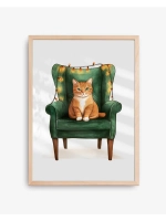 Новогодний постер 40х50 см интерьерный декор