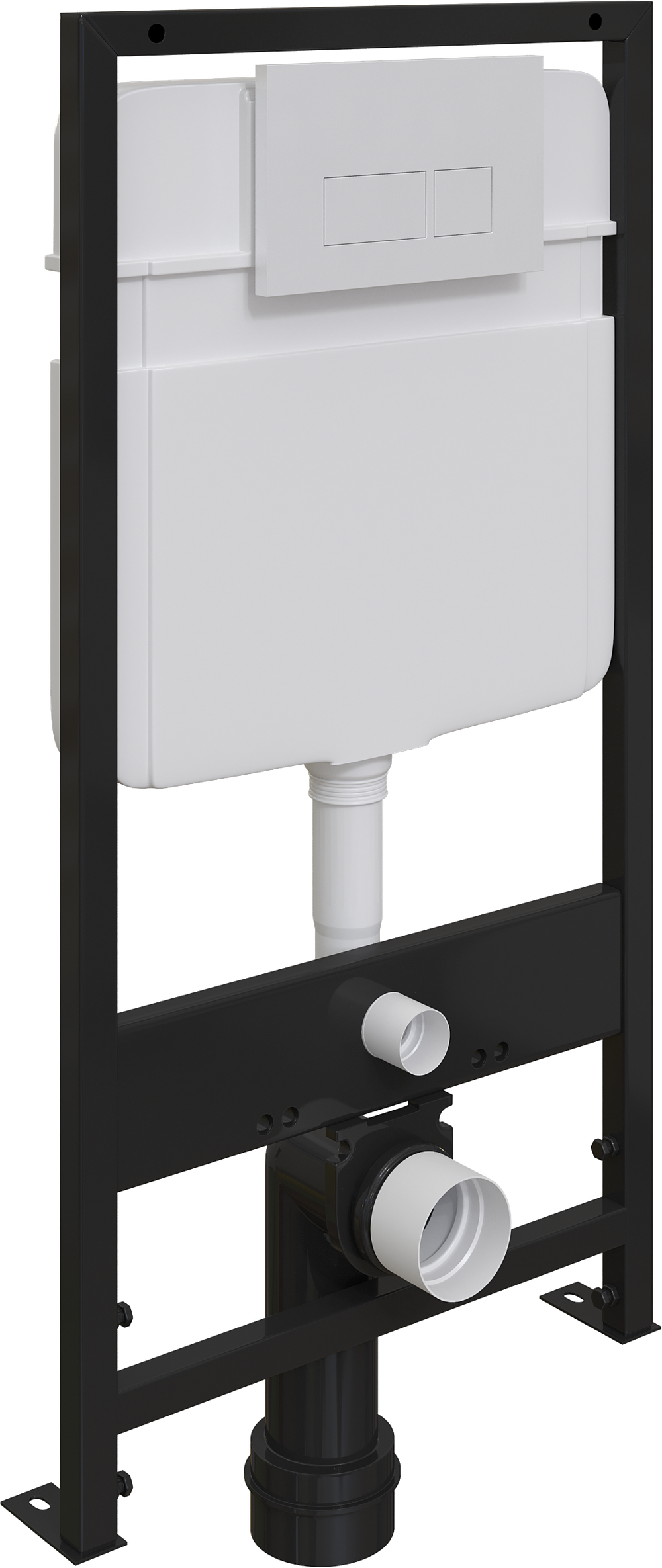 Кнопка смыва для унитаза EWRIKA 0042 пластик, цвет белый