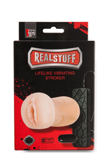 Мастурбатор-вагина REALSTUFF VIBRATING MASTURBATOR PUSSY с виброяйцом на пульте (Цвет: телесный)