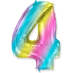 Шар фольгированный Цифра 4 101 см (Ассорти)