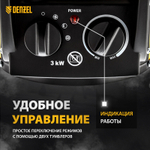 Тепловая пушка, керамический нагреватель (тепловентилятор) DHC 3-150, 220 В, 0,025/1,5/3 кВт, DENZEL 96431