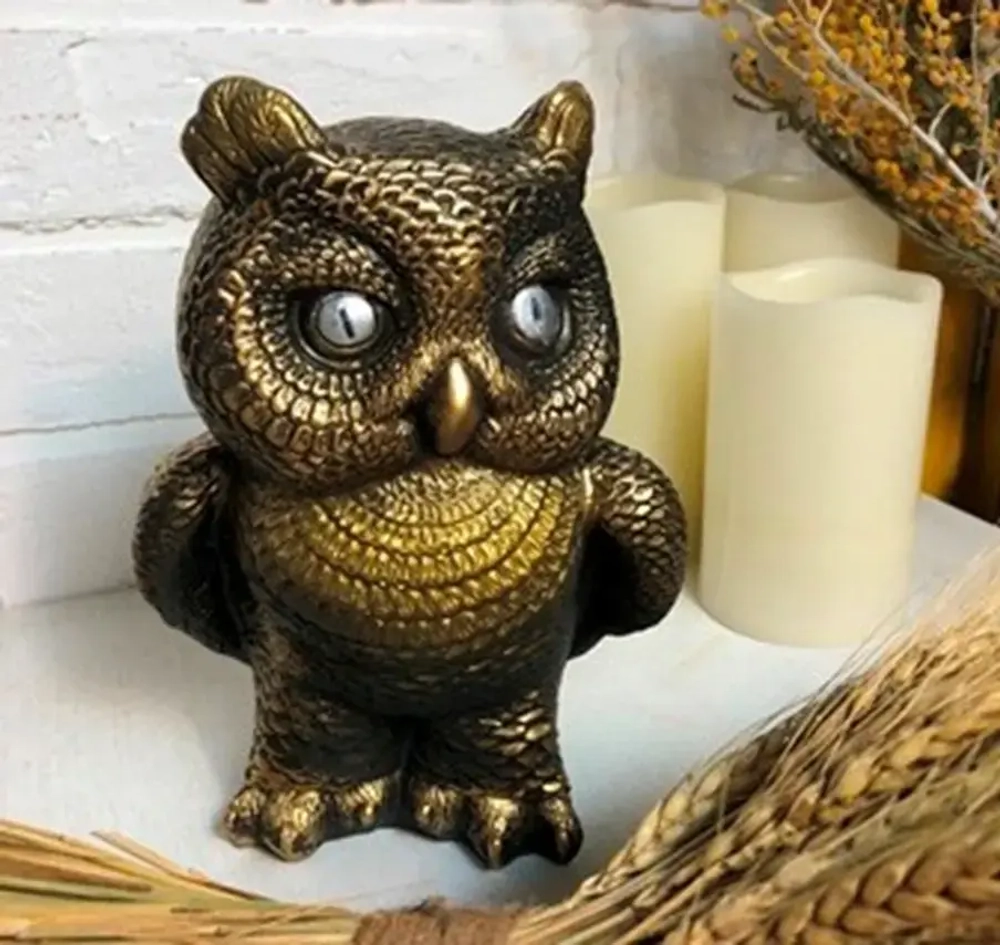 Копилка из гипса «Сова» 19см античная