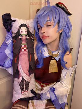 Мини дакимакура Незуко Камадо из Клинок, рассекающий демонов арт. M0440, 60х20 см