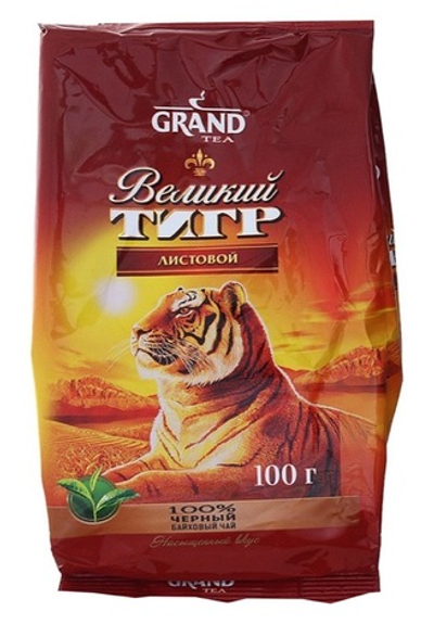 Гранд Чай Великий тигр Ме.Лист.Индия м/у 100гр/20