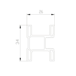 СТАНДАРТ Вертикальный профиль Smart (5,40 м) золото матовое (AL) (AS0750) Aristo