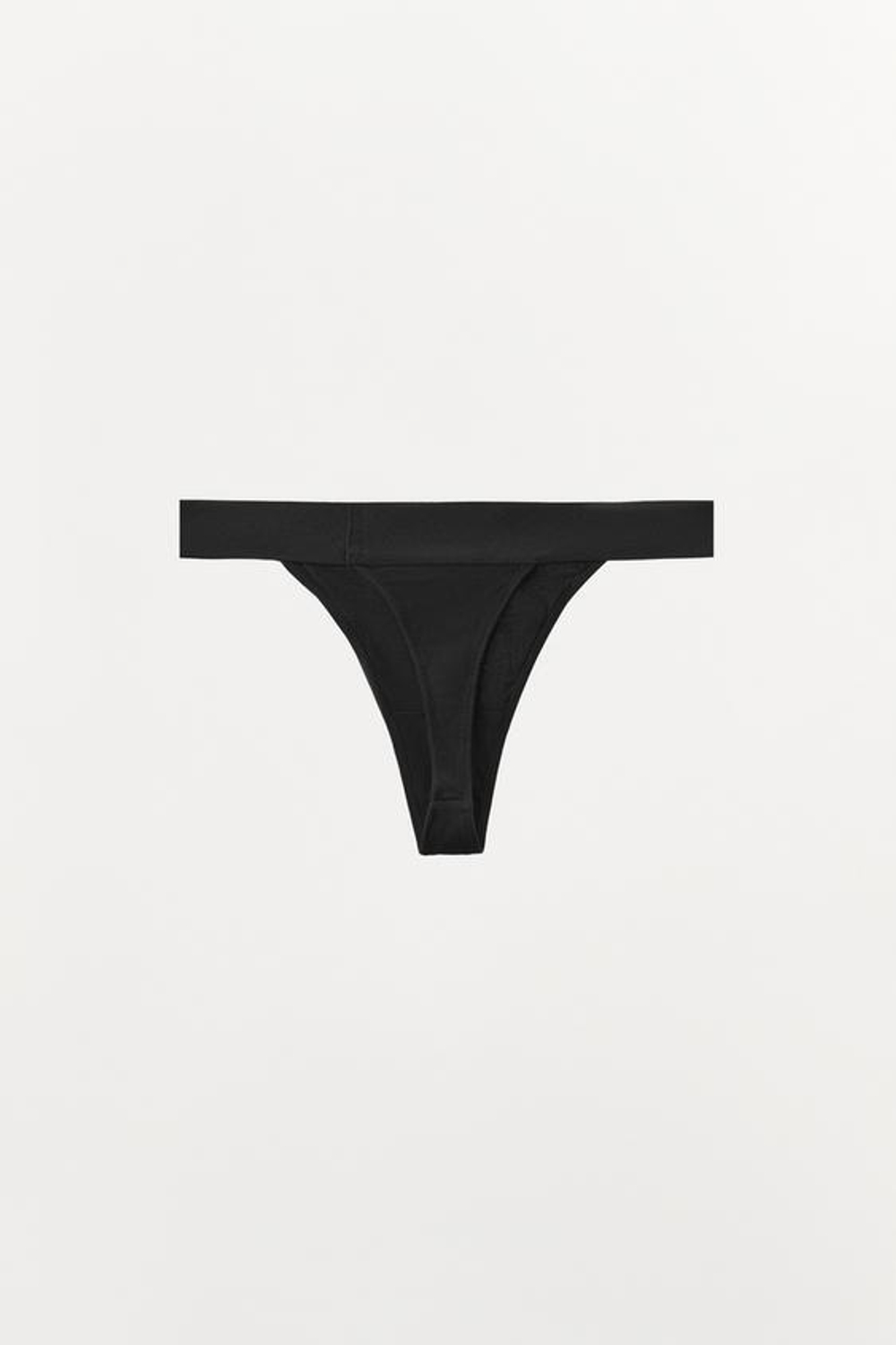 ZARA ТРУСЫ-ТАНГА ИЗ ВИСКОЗЫ, ЧЕРНЫЙ