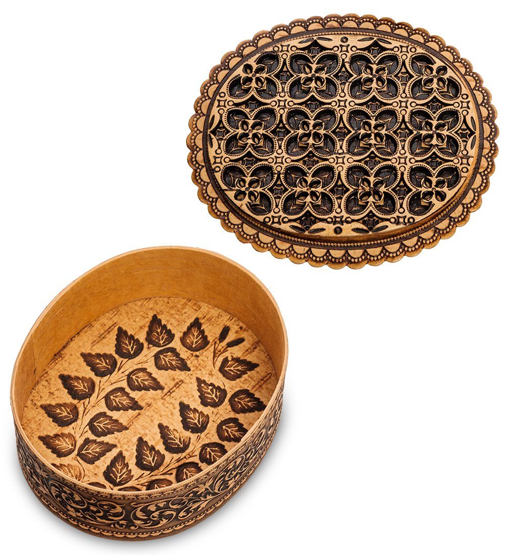 Народные промыслы BST-123 Шкатулка резная (береста)