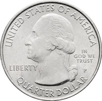 25 центов (1/4 доллара, квотер) 2013 США «Национальный мемориал Маунт-Рашмор» (P) (20-й парк)