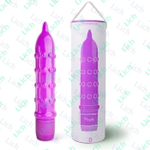 Водонепроницаемый гибкий вибратор  Монохром  с тонким кончиком и мягкими шишечками