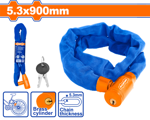Велосипедный замок 5.3х900 мм (12/24) WADFOW WBK4109