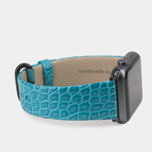 Ремешок для Apple Watch 44/45/46 mm из кожи аллигатора, цвета тиффани