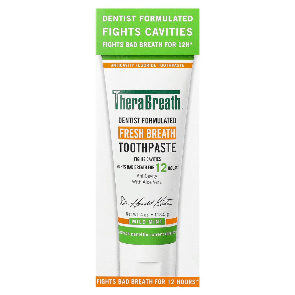 TheraBreath, Освежающая дыхание зубная паста, с мягким мятным вкусом, 4 унции (113,5 г)