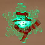 Фигурка с подсветкой «Снежинка со Снеговичком» 9,5*4 см (на присоске)