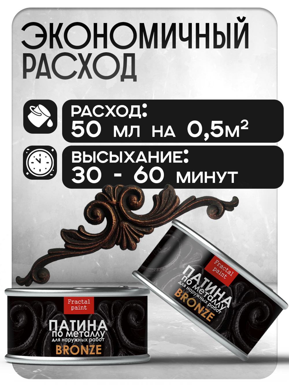 Патина по металлу «Бронза» 2х200 мл