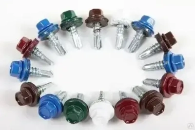 Саморезы кровельные ROOFRetail по металлу со сверлом для забора 5,5х19 RAL 7024 Серый графит 250 шт.