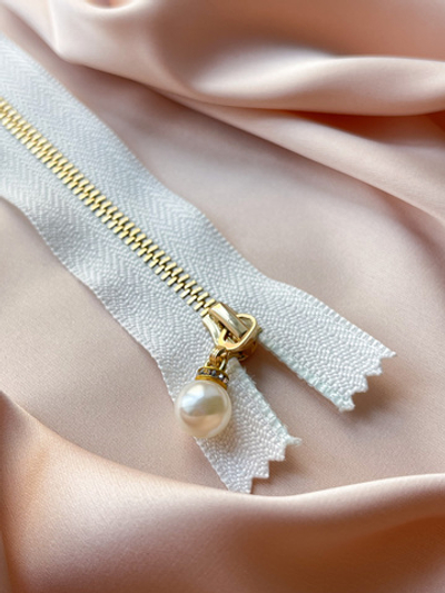 Молния Белая Золото Жемчуг