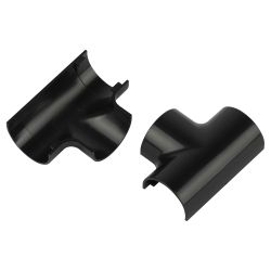 Т-образный угол ЭРА T-KK-20-12-GR для полукруглого кабель-канала графит 20х12мм 2шт/комплект