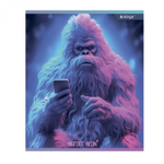 Тетрадь 48л., А5, клетка, Alingar "Big foot, Neon", скрепка, мелованный картон (стандарт), блок офсет, 4 дизайна в пленке т/у