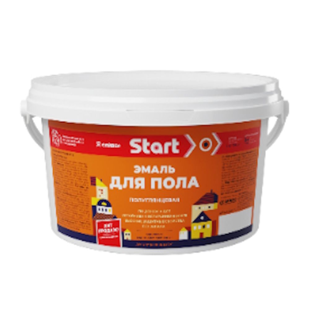 Эмаль д/пола акрил. бежевая START  0,8кг (Сайвер)