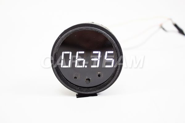 Электронные часы с вольтметром и термометром на ВАЗ 2106, 2107 (белая подсветка)