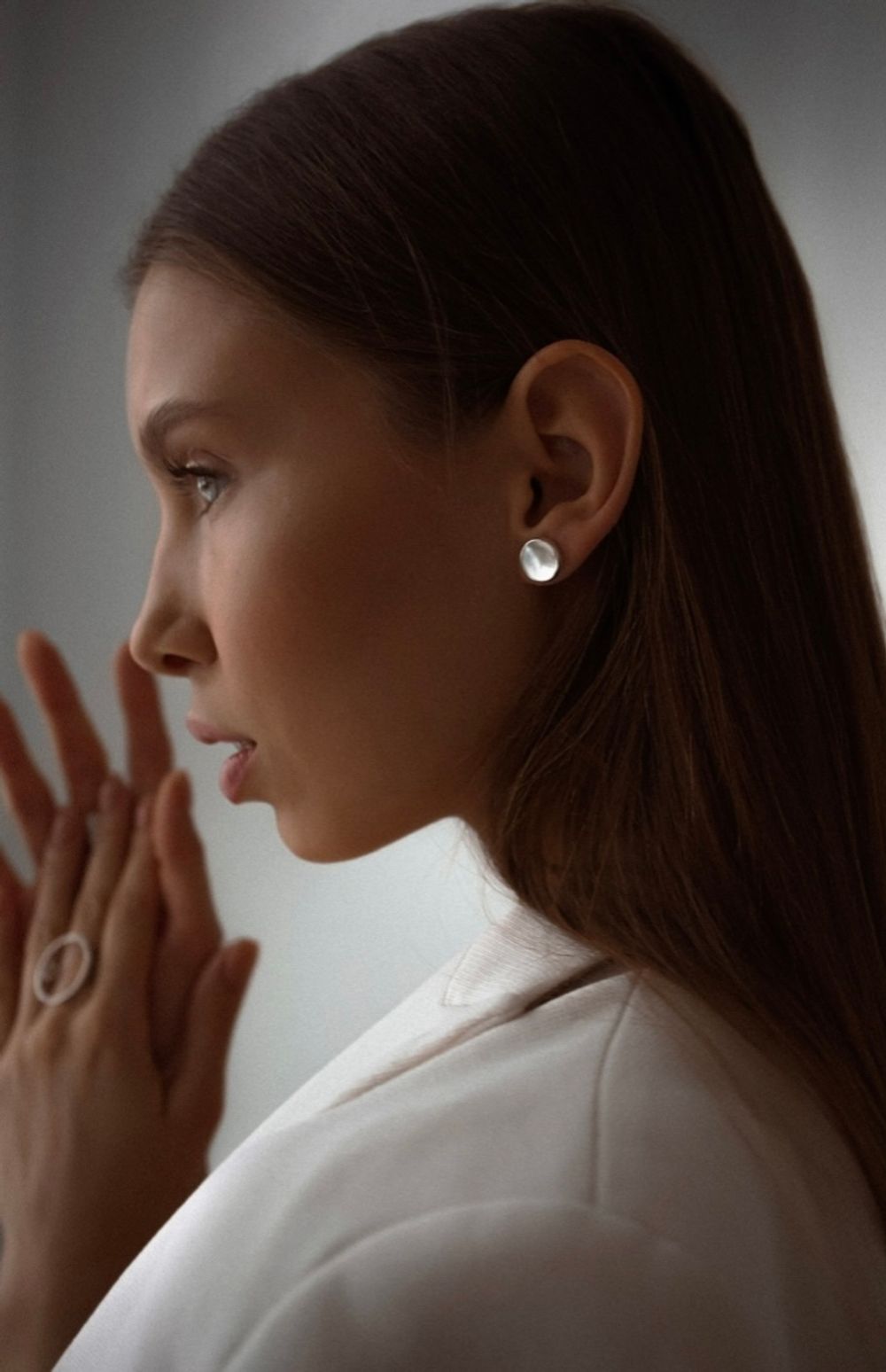 Пусеты с перламутром