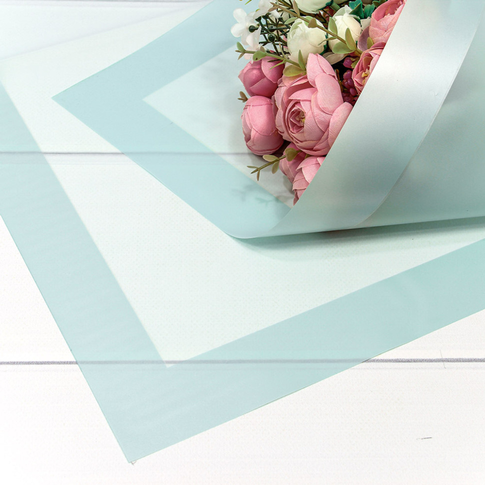 Пленка В листах 20 шт 58 х 58 см с широкой рамкой (Голубой)