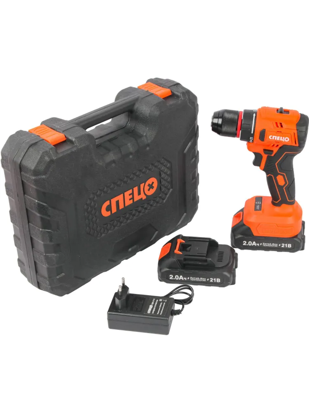 Дрель-шуруповерт аккумуляторная бесщеточная Спец БДА-21-Б, 21 В Li-ion 2x2 Ач