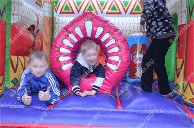 Коммерческий надувной батут "Индеец"