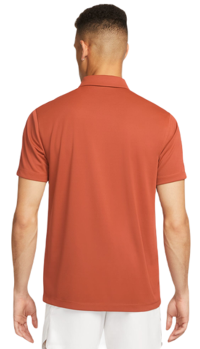 Мужское теннисное поло Nike Court Dri-Fit Solid Polo - rugged orange/white