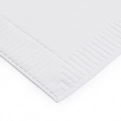 Коврик для ванной с фактурным бортиком белого цвета из коллекции Essential, 50х80 см