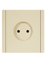 FORTE&PIANO Розетка 1-местная без заземления с защитными шторками винтовое крепление 10А FP417 ваниль IEK