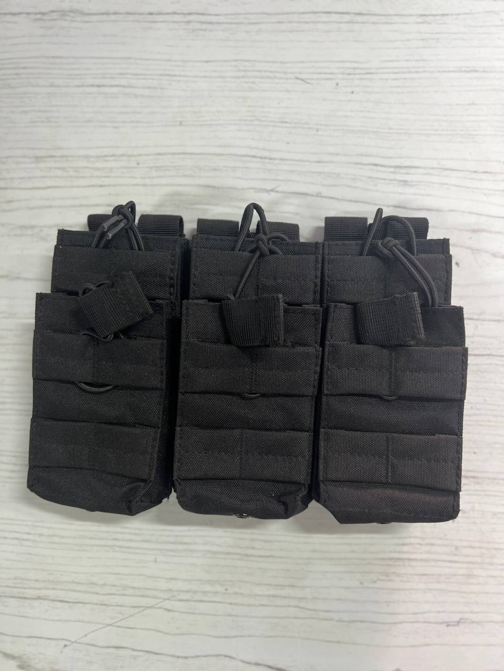 Подсумок тройной для 6 магазинов черный