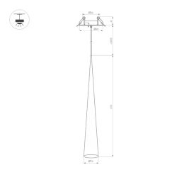 Светильник SP-STIRIA-L600-R76-5W Warm2700 (BG, 36 deg, 230V) (Arlight, IP20 Металл, 3 года) 054430