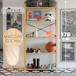 Стеллаж ИВАРИ, деревянный из массива сосны, 5 полок