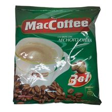 Растворимый кофе MacCoffee 3 в 1  Лесной орех, 2 упаковки по 25 штук