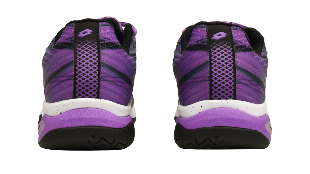 Женские Кроссовки теннисные Lotto Mirage 300 Speed W - all black/all white/bellflower