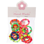 Резинки для волос 15шт «КОЛЕЧКИ», цвет яркий микс, d-3см