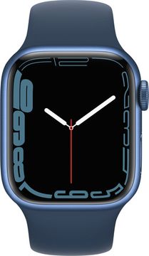 Apple Watch Series 7, 41 мм, корпус из алюминия синего цвета, спортивный ремешок «синий омут»