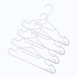 Комплект вешалок для легкой одежды slim р.46 (белый)