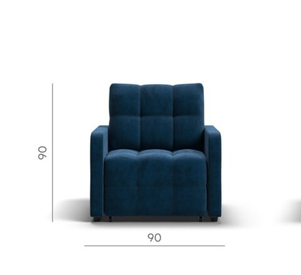 Кресло-кровать Денди Слим велюр Monolit синий