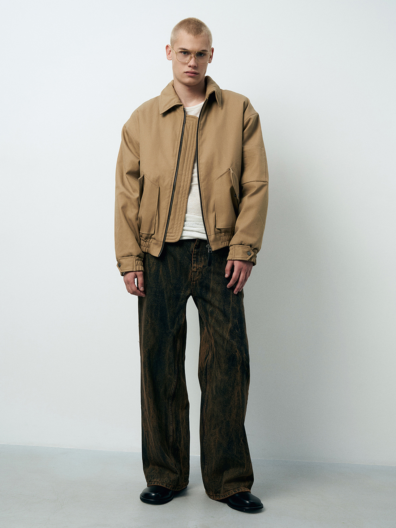 Бомбер "AVIATOR" бежевый