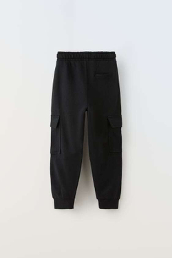 ZARA БРЮКИ С КАРМАНАМИ, ЧЕРНЫЙ